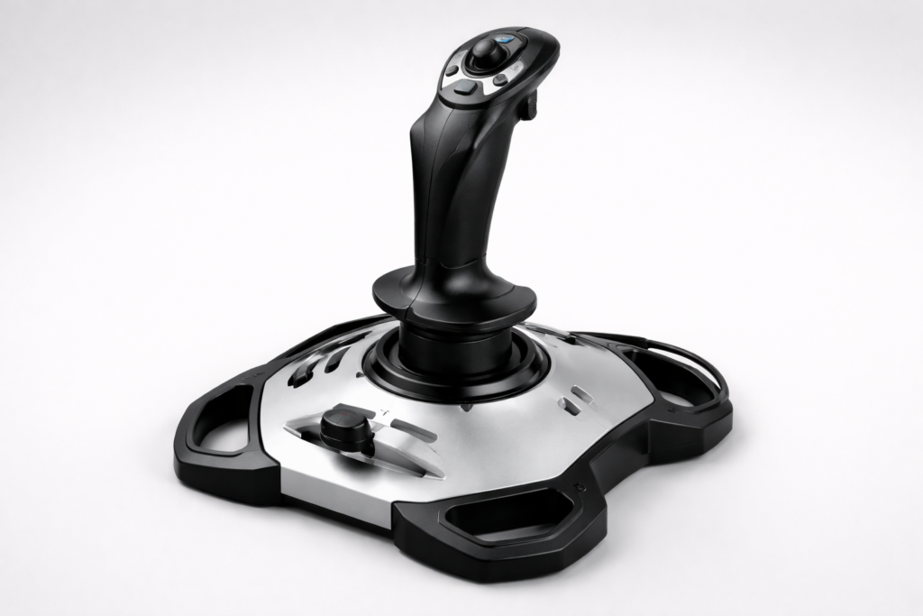 Logitech G Extreme 3D Pro flight simulator joystick on a clean white background