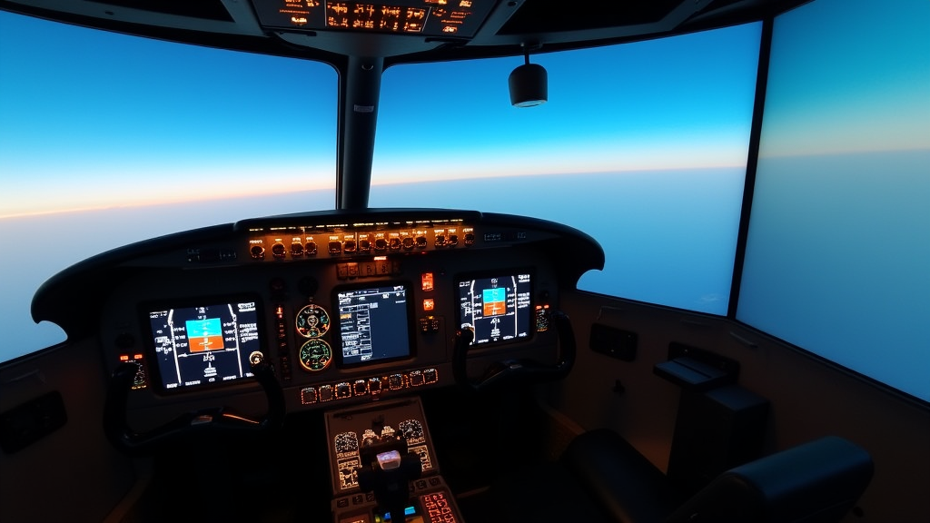 Top 10 Flight Simulator Programs Compared – Cockpit View at High Altitude