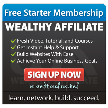 Wealthy Affiliate free starter membership banner – build your own online business